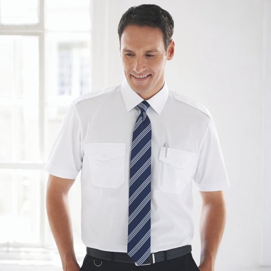 Chemise pilote - manches courtes - Coupe Classic - taille 39/40 | bol.com