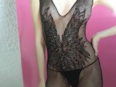 Panty Visnet Catsuit Met Open Kruis