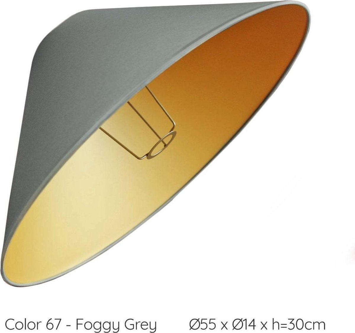 Lampenkap conisch vormig - Ø55 x Ø14 x h= 300cm - Foggy Grey