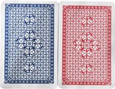2 x 56 Luxe Speelkaarten - Spelkaarten - Poker Kaarten - 2 STUKS - Rood & Blauw