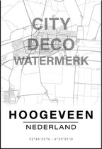 POSTER - PLATTEGROND HOOGEVEEN A4