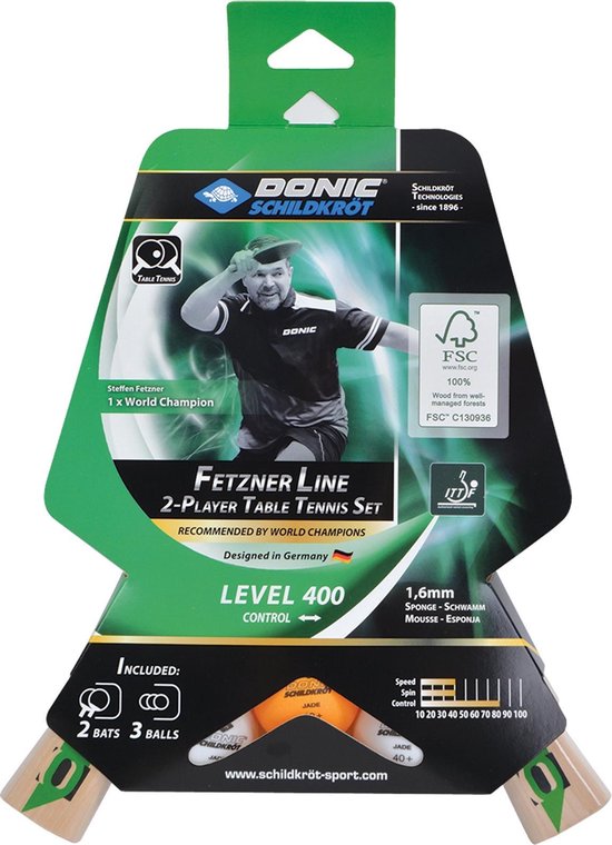 Donic Schildkröt Fetznerline Set de tennis de table - 3 pièces