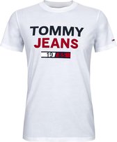 Tommy Hilfiger Jeans - T-shirt korte mouw - Classic Fit - Crew hals - 100% katoen - Wit - XL