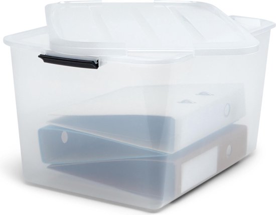 IRIS Topbox Opbergbox - 2x 45L - Kunststof - Transparant