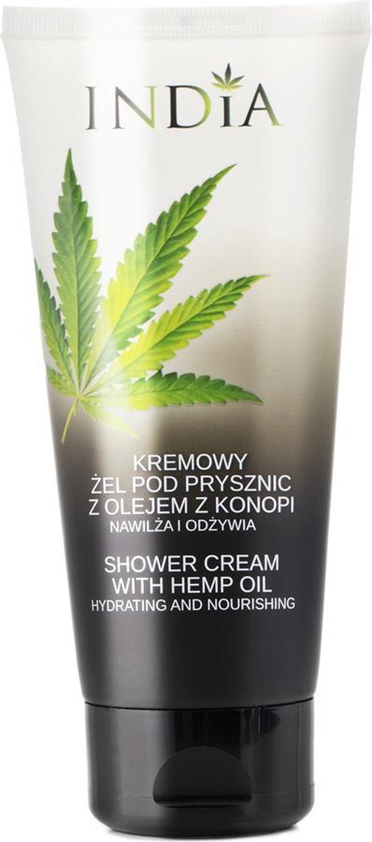 Goedkoopste India Cosmetics Crème douchegel met hennepolie - 90 natuurlijke ingrediënten 200ml