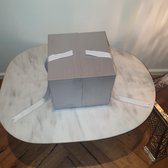 Flowerbox met Zeep Rozen - Giftbox - Valentijn - Moederdag - Zilver Grijze Box met Rode Zeep Rozen