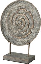 Ornament op voet - Decoratie - Woondecoratie - Cirkel - Rond - Metaal - Brons