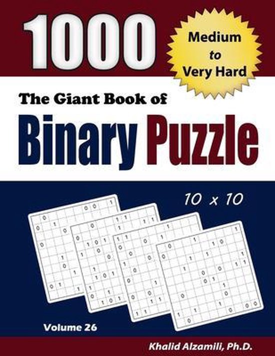 Adult Activity Books-The Giant Book of Binary Puzzle - cover