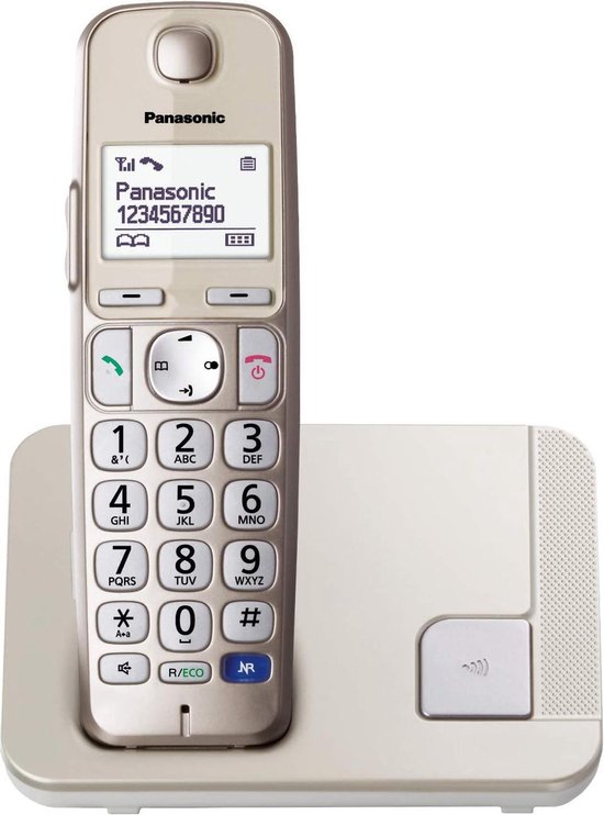Foto: Panasonic kx tge210gn single dect in fraaie chamgpagne kleur