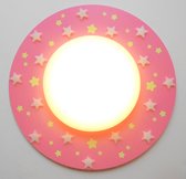 Funnylight baby en kinderlamp LED sterrenhemel in warm roze - Trendy plafonniere voor de kids slaapkamer met glow in the dark sterren
