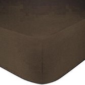 Hoeslaken Jersey 2-persoons - 180x200x25 - 100% katoen - Bruin