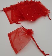Cellofaan zakjes Rode 15 stuks 10x12 cm