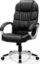 Fauteuil de direction Optible Comfort avec fonction à bascule, chaise de bureau réglable en hauteur, chaise pivotante d'une capacité de charge de 150 kg, en cuir PU, chaise d'ordinateur pour bureau et étude, noir