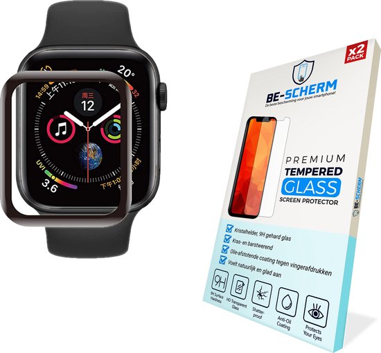 BE-SCHERM Apple Watch Series 3 38mm Screenprotector Glas - Tempered Glass -  Full Cover | bol.