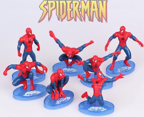 Spiderman - Actiefiguren - decoratie - 7 speelfiguren Speelgoed - Plastic - |