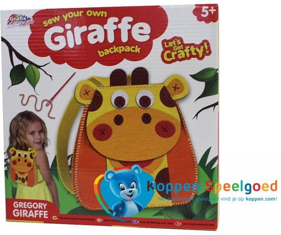 Afbeelding van het spel Giraffe Maak je eigen rugzak Speelgoed