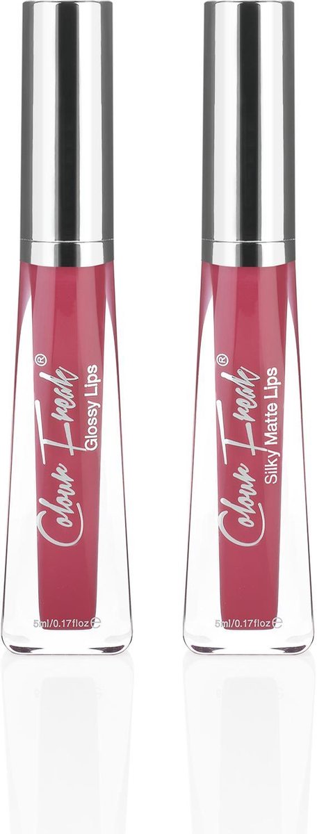 Colour Freak Cosmetics Suga Mama Winter Lip Duo – Hydraterende Lipgloss & Matte Lipstick – Niet-Plakkerig & Winterproof – Voor Droge of Gevoelige Lippen