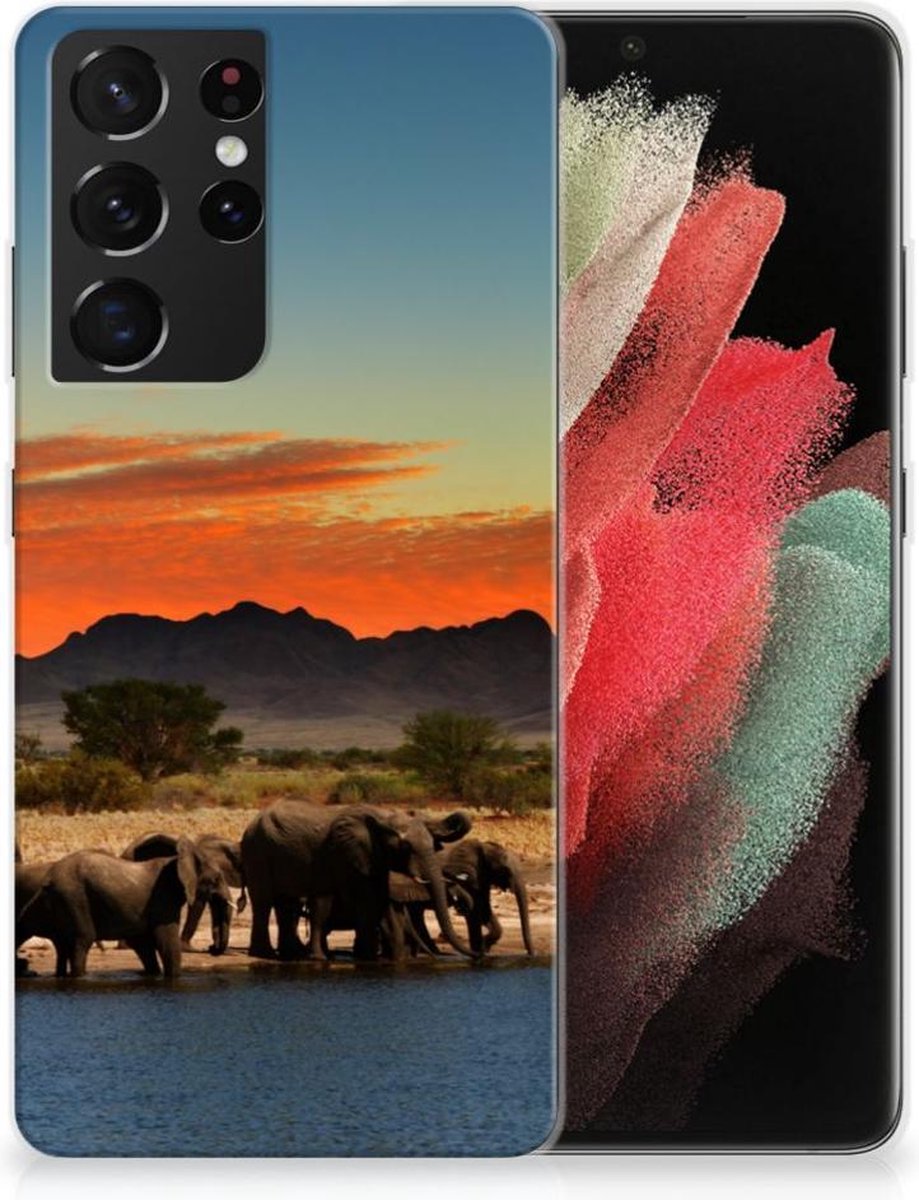 Samsung Galaxy S21 Ultra TPU Hoesje Olifanten
