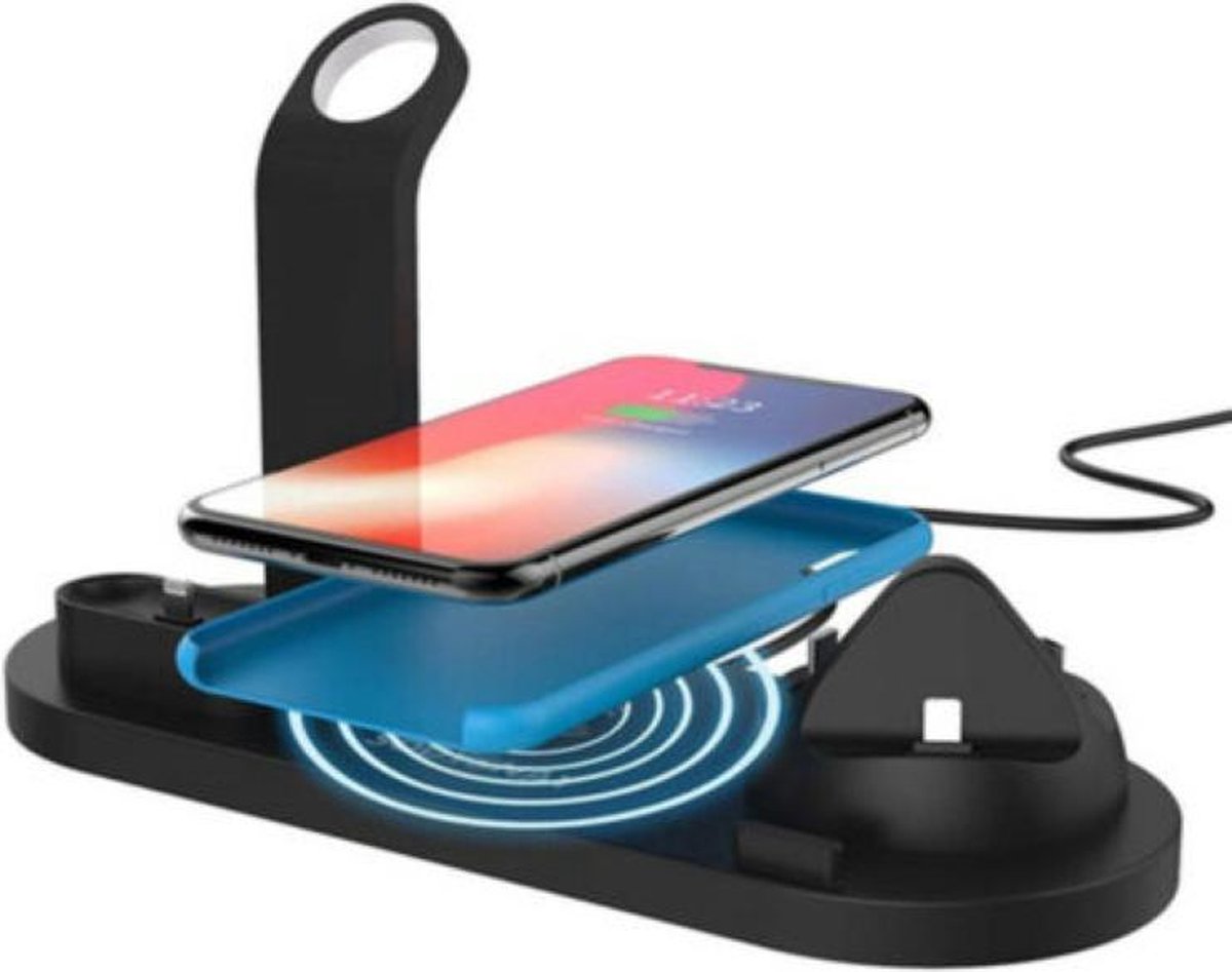 4 in 1 Draadlooze Oplaadstation Wireless Oplader Telefoon oplader
