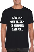 T-SHIRT Bedrukte tekst - Slimmer dan jij - Large - Zwart - bedrukte shirts