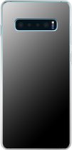 Samsung Galaxy S10+ - Smart cover - Grijs Zwart - Transparante zijkanten