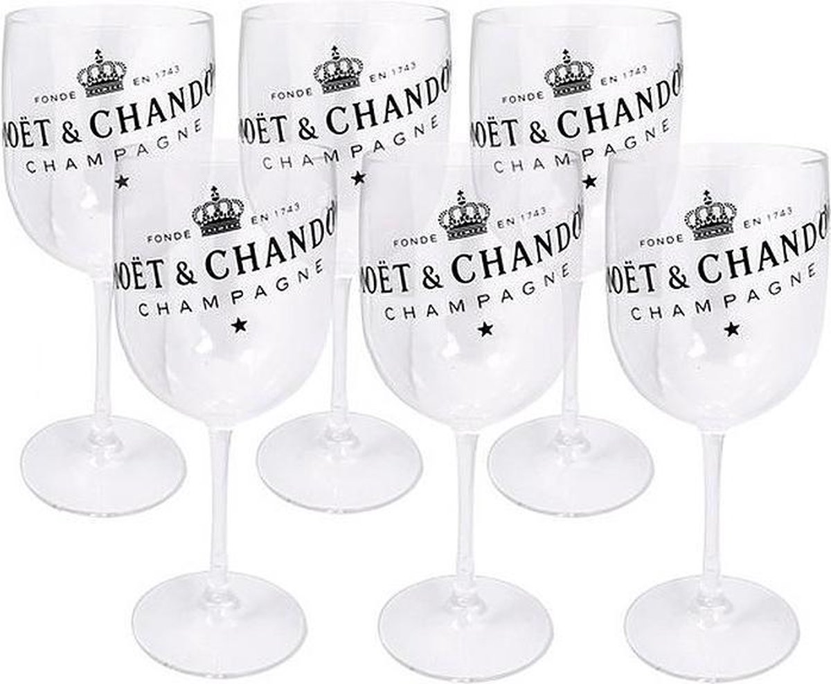 Moët & Chandon Transparant Acryl Champagne Glas - 6 stuks - Moët & Chandon
