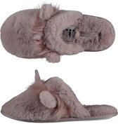 Sloffen - Pantoffels dames - Pantoffels - Sloffen dames - Instap sloffen - Zacht - Fluffy - Roze - Maat 37/38