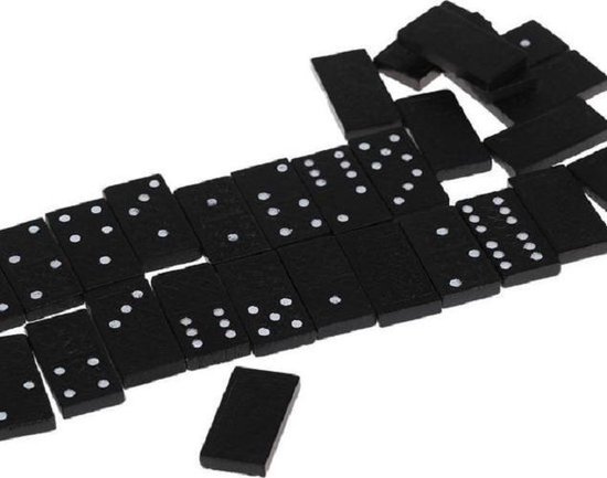 Thumbnail van een extra afbeelding van het spel Domino spel in houten kistje - 28 Dominostenen