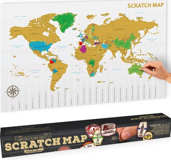 Onderhandelen reputatie tragedie MikaMax Scratchmap - Wereldkaart - Wereldkaart Wanddecoratie - Kras  Wereldkaart -... | bol.com