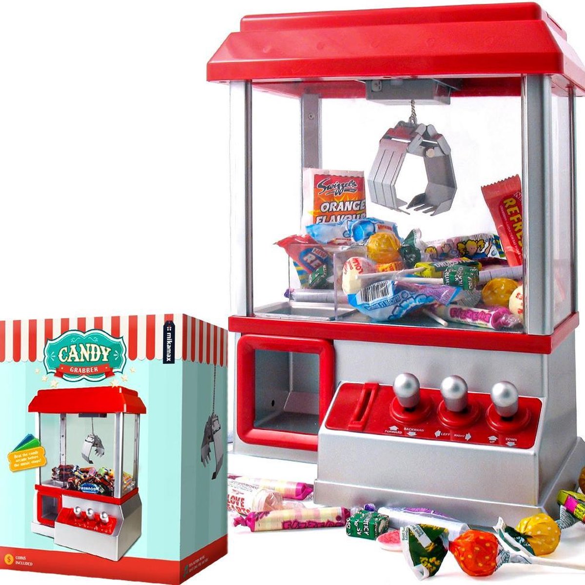 MikaMax Candy Grabber Snoepmachine - Snoepautomaat - Grijpmachine - Speelt  Kermis... | bol.com