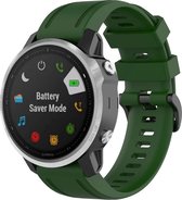Siliconen Smartwatch bandje - Geschikt voor  Garmin Fenix 5s / 6s siliconen bandje - legergroen - Horlogeband / Polsband / Armband