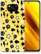 Silicone Back Cover Xiaomi Poco X3 | Poco X3 Pro Telefoon Hoesje Punk Yellow