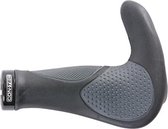 Poignées de vélo Contec Tour Grip Deluxe - 140MM - Zwart / Grijs - Embouts de guidon intégrés - Pince de guidon - Forme ergonomique