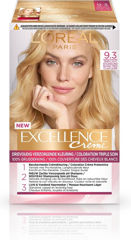 Nieuwe betekenis ondersteuning Manifestatie L'Oréal Paris Excellence Crème 9.3 -Licht Goudblond - Haarverf | bol.com