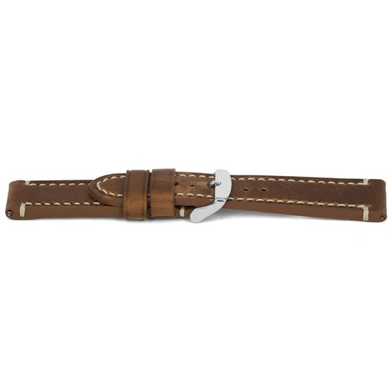 Horlogeband G420 Vintage Denver Camel bruin Leder 20x20 mm