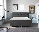 Complete Luxe Boxspring - Lugano - Dreamhouse - 160x200 - Antraciet - Twee persoons - Bed