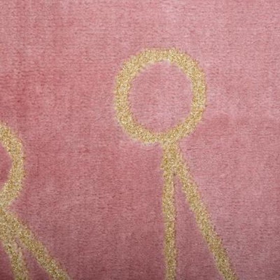 Vloerkleed KIKI kinderkamer kroonteken roze goud - rond tapijt - vloerkleed  rond - mat... | bol.com