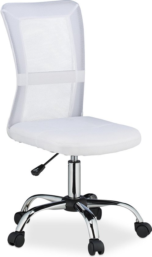 Relaxdays bureaustoel zonder armleuning - computerstoel met netbespanning | bol.com