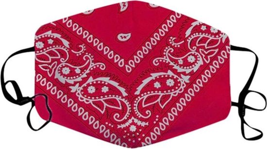Vortex Lijnen Gekleurd Tekening Patroon  Mondkapje  Herbruikbaar gezichtsmasker wasbaar en verstelbaar gezichtsmasker - Unisex (rood)