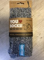 Wool socks "Holland" blauw label maat 40-46 (ook leuk om kado te geven !)