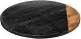 Draaiplateau Serveerplank Marble Zwart – Draaischijf van 100%Marmer & Hout – Ø30CM