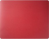 1x Skinnatur Placemat leder  – Salsa – rood – 45x35cm - gerecycleerd leer – tafeldecoratie - onderlegger