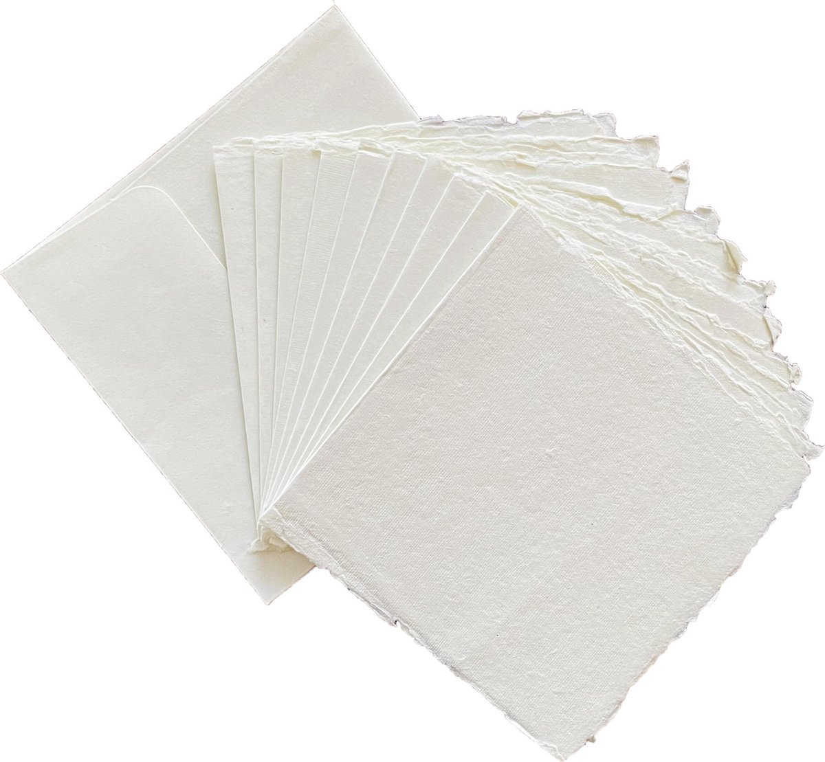 Set van 10 vierkante kaarten 15x15 cmTree Free handgeschept katoenpapier  met envelop,... | bol.com