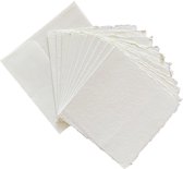Set van 10 vierkante kaarten 15x15 cmTree Free handgeschept katoenpapier met envelop, ivoor