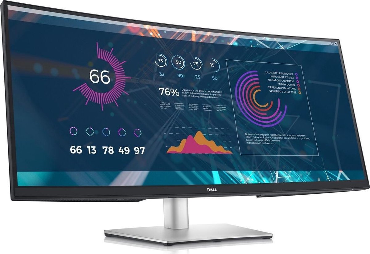 Dell P3421W - Ultrawide QHD USB-C Monitor - 65w - 34 inch