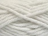Breigaren acryl kopen kleur wit - super bulky yarn pendikte 8-9 mm dik garen voor haken en breien - pakket 4 bollen van 100gram