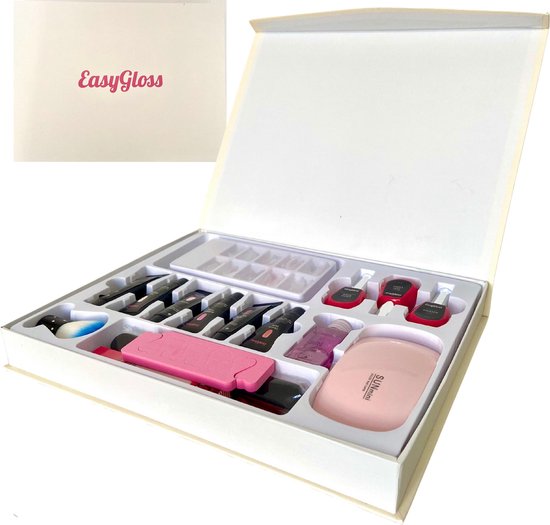 voordeel inspanning Heiligdom 45 stuks EasyGloss Polygel set nagelproducten in Complete Giftbox -  Voordelige... | bol.com