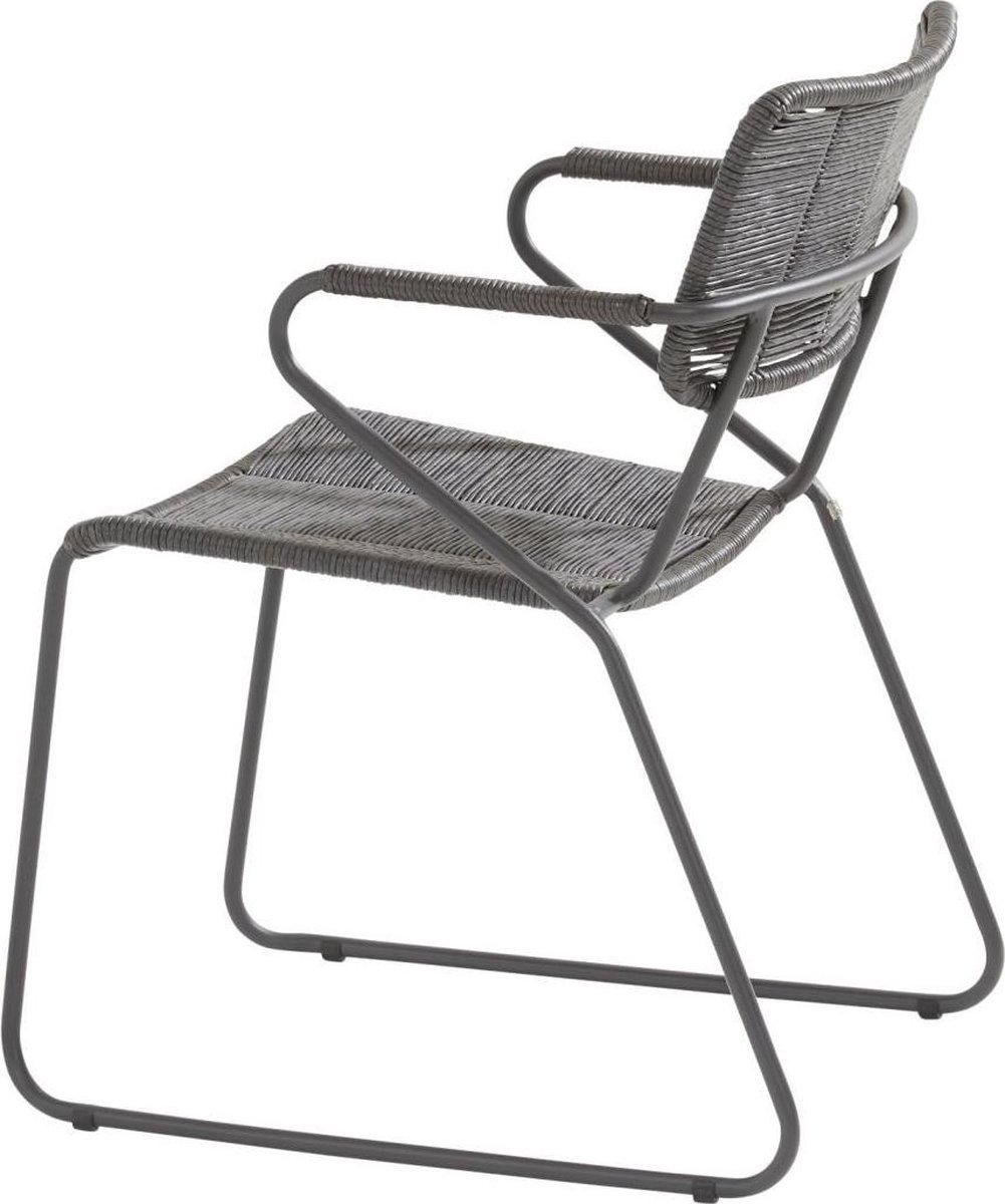 Taste by 4 Seasons Swing stackable dining garden chair - anthracite rope