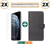 iphone 11 pro hoesje zwart | iPhone 11 Pro A2217 beschermhoes full body 2x | iPhone 11 Pro wallet hoes zwart | 2x hoesje iphone 11 pro apple | iPhone 11 Pro boekhoesje + 2x iPhone