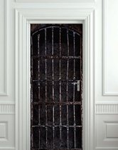 Deurposter oude roestige gevangenisdeur - 93 x 201,5 cm